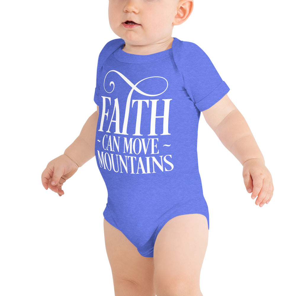 Faith Can Move Mountains Baby Short Sleeve One Piece