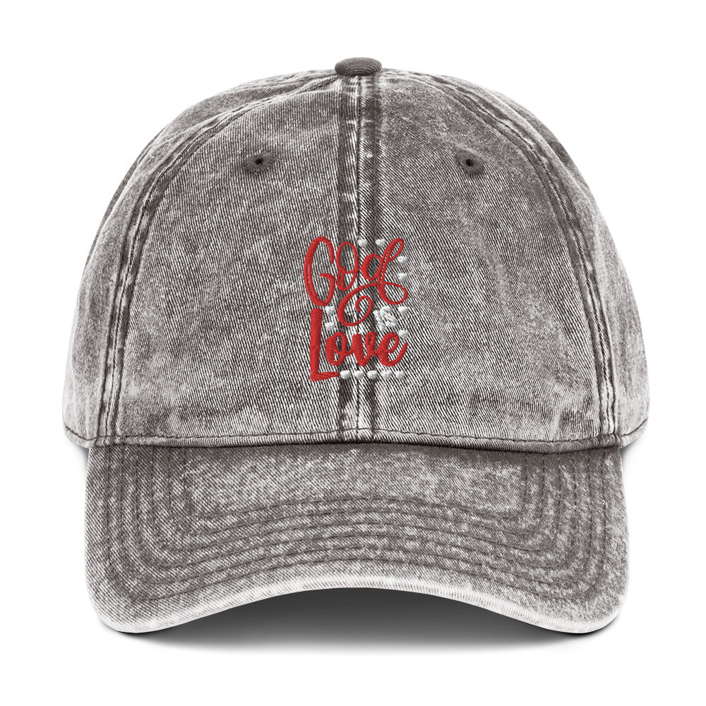 God is Love Vintage Cotton Twill Cap
