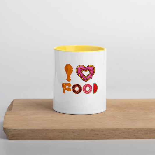 I Love Food Mug with Color Inside